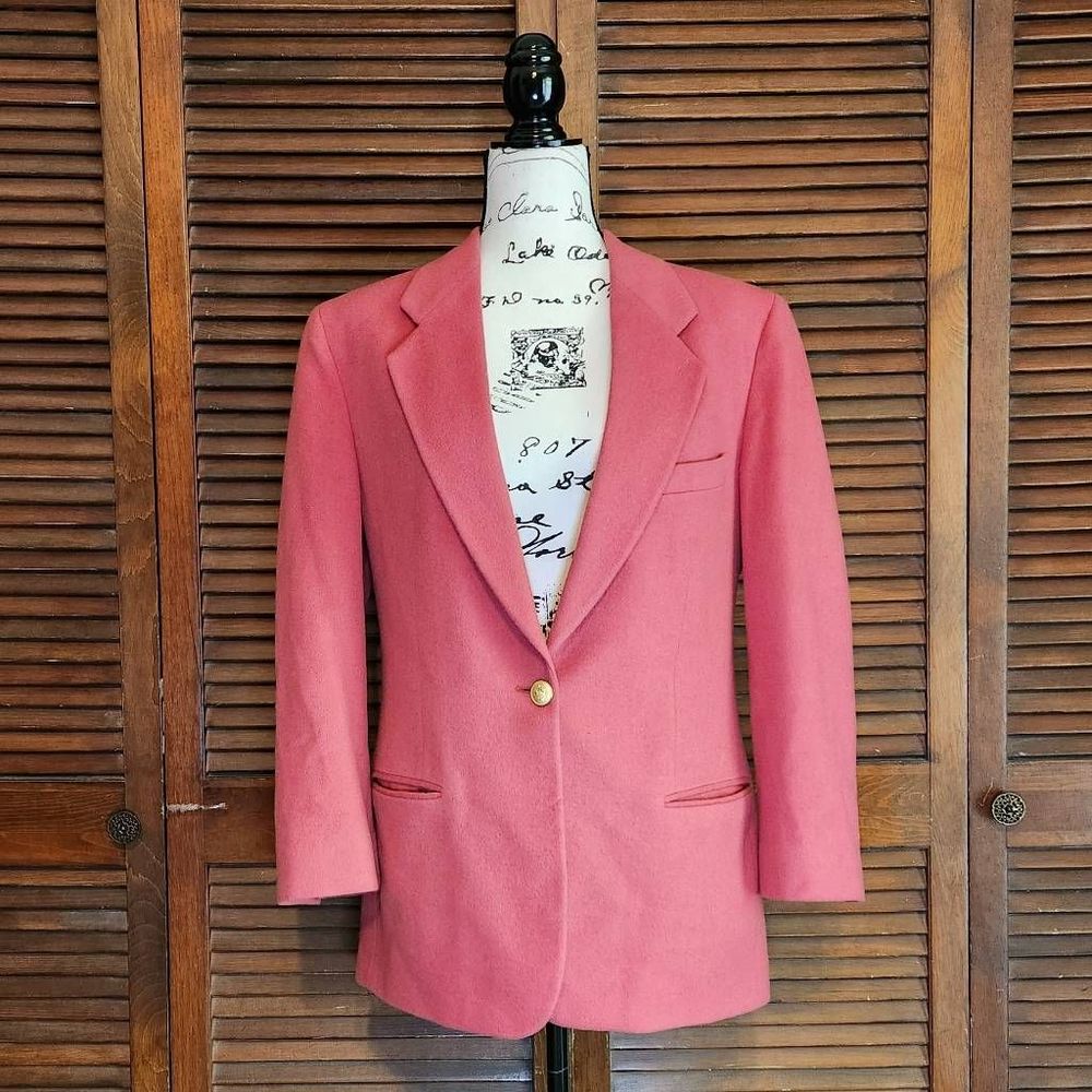 Pink Single-Button Blazer Jacket